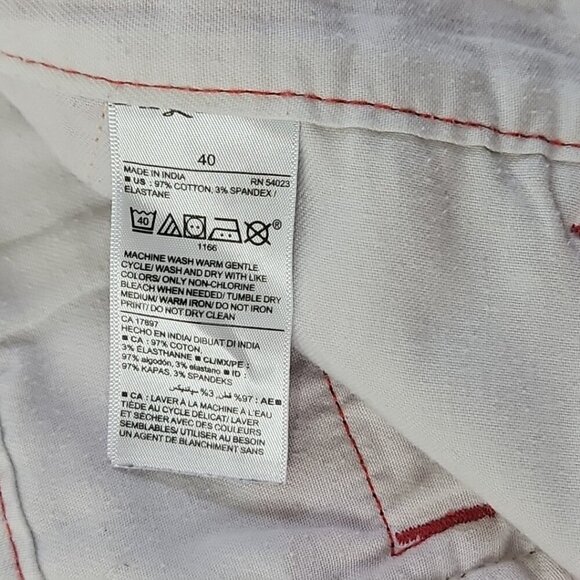 Old Navy Chino Shorts Men's Size 40 Red Ultimate Tech Built-In Flex Slim Preppy - Picture 10 of 12